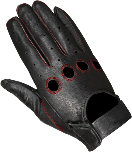 Miniatura 9 de Nuevos Guantes de Cuero de Policía Motociclista para Conducir Montar Carreras Cuero Natural Real Pantalla Táctil Ventilación Hombres Mujeres