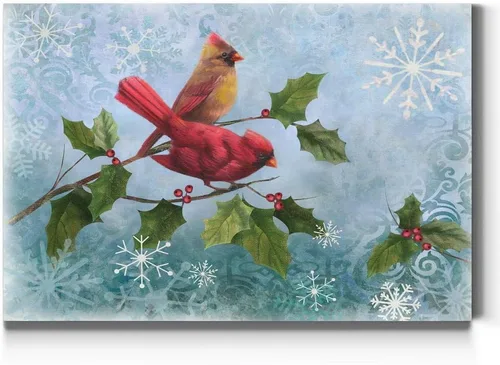 Miniatura 20 de Renditions Gallery Granja de Árboles de Navidad - Arte de pared, escena de invierno campestre con granero rojo, decoraciones encantadoras, Árbol