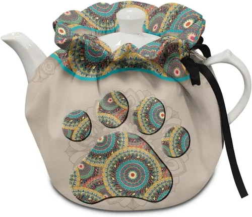 Miniatura 31 de DISNIMO Funda de tetera aislada a prueba de polvo con diseño floral de colibrí, para mantener el calor, accesorios decorativos, colcha