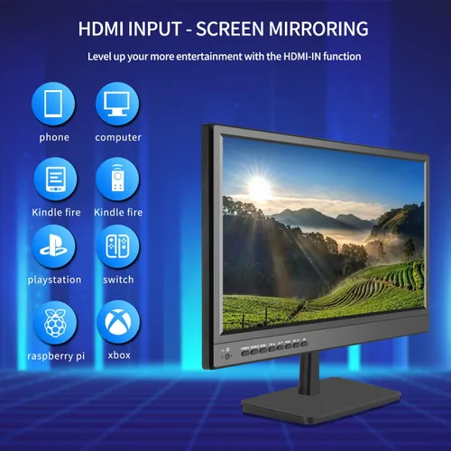 Miniatura 8 de othoig TV de 17 pulgadas, pequeña pantalla panorámica HD LED con antena, sintonizador digital ATSC - canales locales HD gratuitos, puerto HDMI VGA
