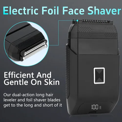 Miniatura 6 de Soonsell Manscape Recortadora de Barba para Hombres, Kit de Aseo para Hombres 4 en 1 Impermeable IPX7, Afeitadora de Bola, Cortapelo para Nariz