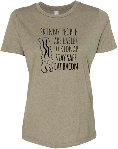 Miniatura 9 de Cute Women's Screen Printed Crew Neck Tee, Shirts With Sayings, Dusty Blue or Olive