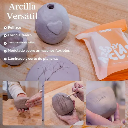 Miniatura 5 de Sculpd Arcilla seca al aire – Arcilla para esculpir y modelar de alta calidad para artes y manualidades – Arcilla suave autoendurecible