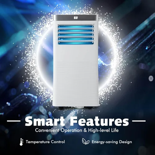 Miniatura 7 de LDAILY Aire acondicionado portátil de 10000BTU con control remoto, enfriador de aire 3 en 1 con 3 modos y 2 velocidades de viento, función