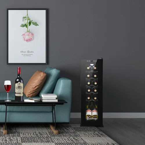 Miniatura 9 de Winado Refrigerador de vino con compresor de 12 botellas con temperatura ajustable, mini refrigerador de vino compacto independiente con control