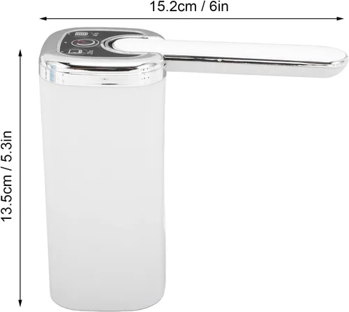 Miniatura 2 de SIXRUN Dispensador de agua eléctrico plegable de 5 galones, dispensador de agua eléctrico recargable con cable de carga de manguera suave de silicona