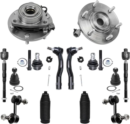 Miniatura 258 de Detroit Axle - Kit de nudillos de dirección delantera izquierda para Ford Edge Lincoln MKX 07-10, cojinete de rueda del lado del conductor, nudillo