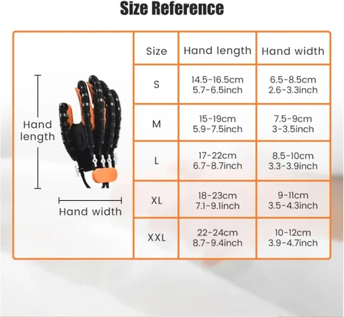 Miniatura 6 de Guantes portátiles del robot del entrenamiento del dedo del golpe hemiplejia entrenador dedo ejercitador de la función de la mano de reparación