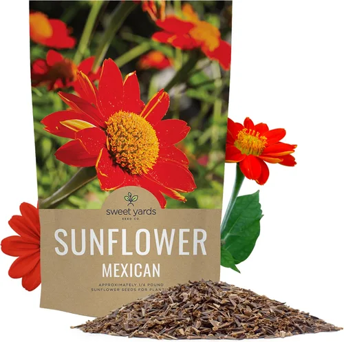 Miniatura 10 de Semillas de girasol mexicano - Paquete extra grande - Más de 2,500 semillas de flores silvestres polinizadas abiertas sin OMG - Tithonia rotundifolia