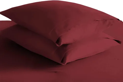 Miniatura 44 de Pizuna Juego de 2 fundas de almohada de 100 % algodón puro, tamaño estándar, color blanco, lujosas fundas de almohada de 400 hilos de satén
