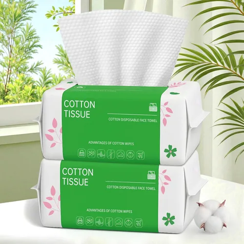 Miniatura 11 de Toallas faciales desechables, 100 unidades, toallas faciales biodegradables para piel sensible, paño facial ultra suave y grueso, toallitas secas