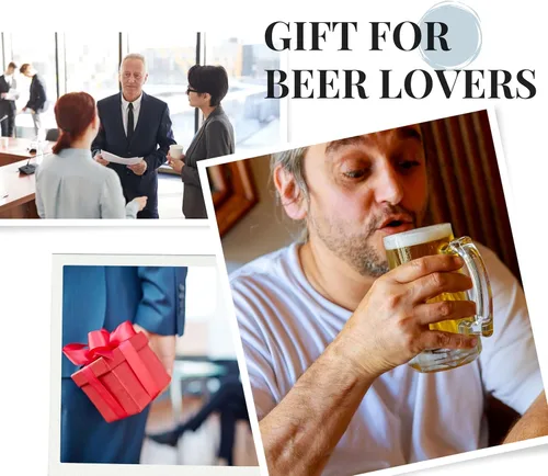 Miniatura 6 de Onebttl Regalos personalizados de cerveza para hombres amantes de la cerveza, taza de cerveza pesada de 17 onzas con asa para jefe como regalo