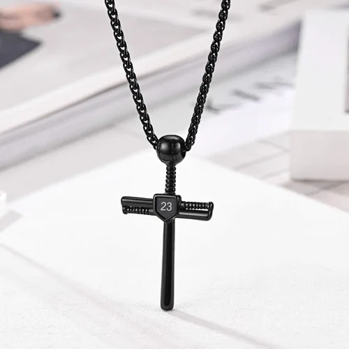 Miniatura 5 de U7 Cadena de fútbol americanobéisbol para hombre, acero inoxidable, chapado en oro de 18 quilates, collar de zapatos deportivos para correr
