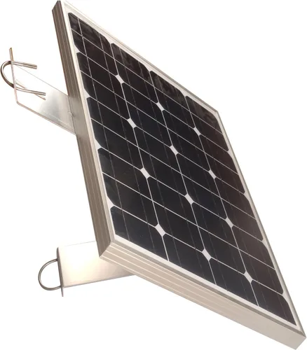 Miniatura 6 de Kit de montaje en poste para paneles solares de 30 W a 60 W, kit de soporte de montaje de aluminio ajustable resistente con accesorios