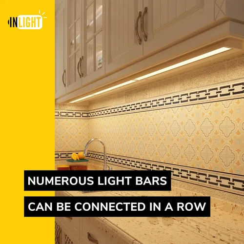 Miniatura 5 de GetInLight luz LED para parte inferior de gabinete, giratoria, de 3 niveles de color, para atenuador, con cables y enchufe, blanco cálido de 2,700