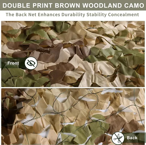 Miniatura 3 de iunio Red de Camuflaje, Red de Camuflaje, 10 pies×10 pies, 10x20 pies, 20 pies×20 pies, Respaldo de Malla Tela Oxford Red de Camuflaje Excedente