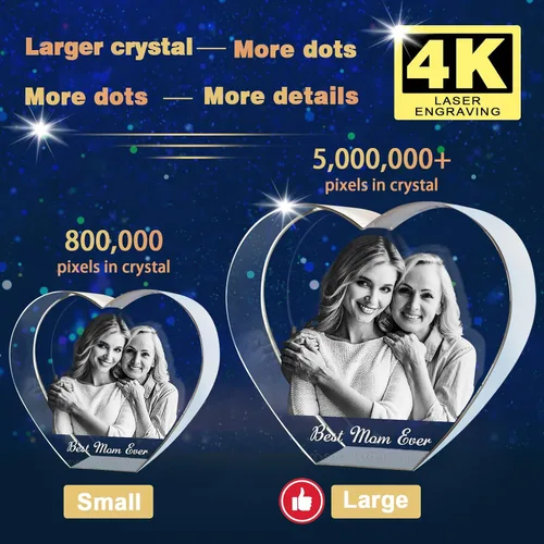 Miniatura 4 de Novgarden Foto de cristal 3D, regalos personalizados para el día de la madre, regalos conmemorativos para mujeres y ella en cumpleaños, aniversario