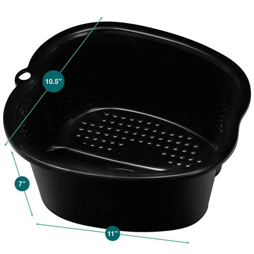 Miniatura 7 de Cuenca de baño para remojar pies – Tamaño grande para remojar pies Pedicura y masajeador bañera para tratamiento de spa en el hogar Callo, Negro