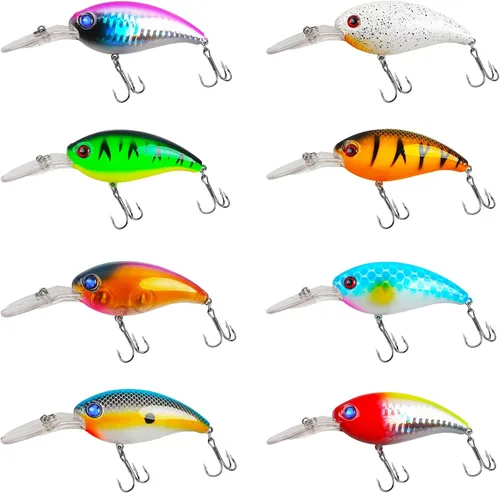 Señuelos de pesca de cebo duro Minnow Swimbait Crankbait Jerkbait Popper Topwater Señuelos con ganchos agudos Ojos 3D Señuelos de pesca de agua
