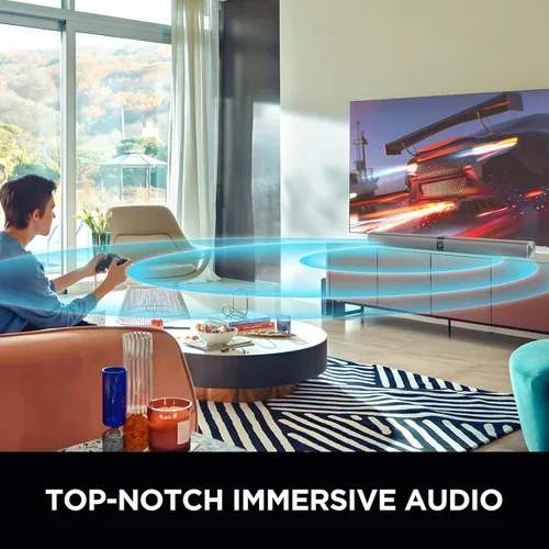 Miniatura 4 de Barra de sonido para Smart TV, barra de sonido de 80 W con conexión Bluetooth/ARC/Opt/AUX, aumento de volumen automático, 3 modos de ecualizador