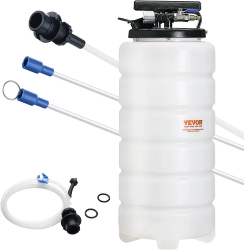 VEVOR Bomba extractora de fluidos neumática/manual de 15L, extractor de líquido al vacío para cambiador de aceite, bomba de cambio de aceite para