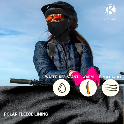 Miniatura 6 de Pasamontañas con luz LED recargable, resistente al agua, máscara térmica unisex de cara completa para actividades al aire libre, luz manos libres
