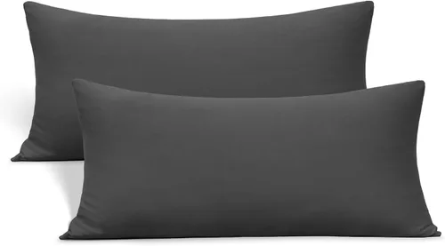 Miniatura 81 de Juego de 2 fundas de almohada pequeñas de punto Jersey Knit para viajes o niños pequeños de 12 x 16 pulgadas, 13 x 18 o 14 x 20 pulgadas, sobre