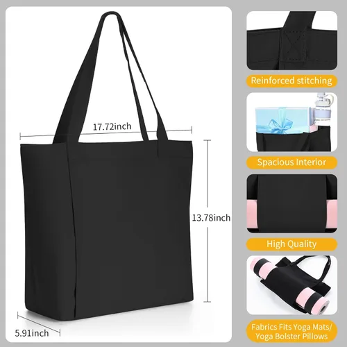 Miniatura 2 de Conjunto de bolsa de yoga Halloscume para mujeres que incluye bolsa tote para esterilla de yoga, banda de resistencia Booty, calcetines deportivos