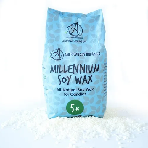 Miniatura 3 de American Soy Organics - Bolsa de 5 libras de cera de soja natural Millennium Wax para hacer velas