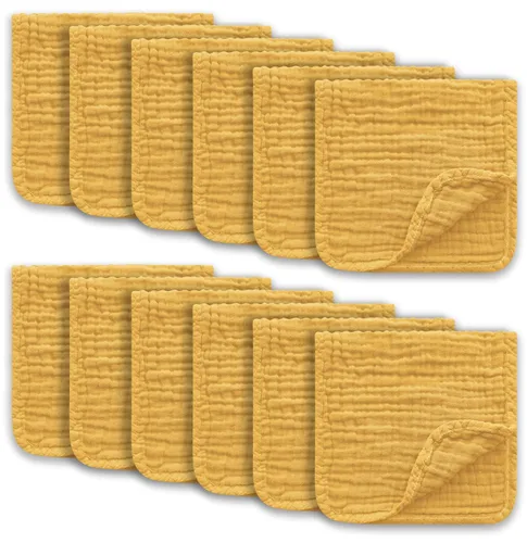 Miniatura 13 de Ease Cubs Paños de Eructar de Muselina Grandes 100% Algodón Toallitas de Mano para Niños y Niñas, Artículos Esenciales para Bebés Extra Absorbentes