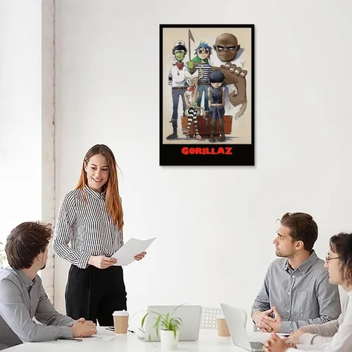 Miniatura 5 de KUCOON Gorillaz - Póster de música de banda de rock, lienzo, arte de pared, póster de sala de estar, dormitorio, pintura de 12 x 18 pulgadas
