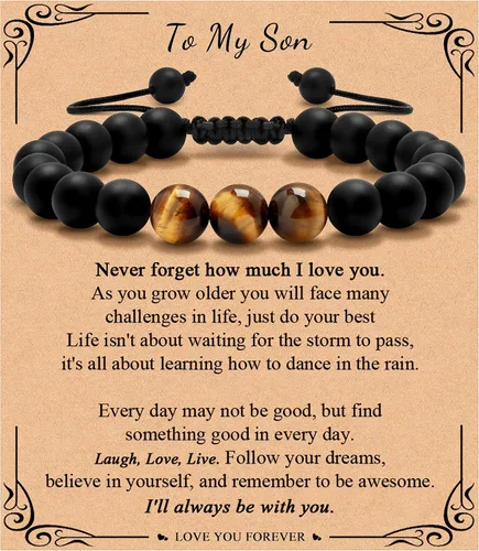 Miniatura 12 de Pulsera de regalos para hombres para papá hijo mi hombre novio marido hermano nieto abuelo papá bonus sobrino tío cumpleaños día del padre