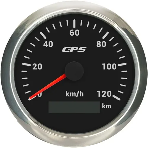 Miniatura 25 de ELING Velocímetro GPS de 3.346 in 0-200 MPH Kit de medidor de velocidad para coche, camión, motocicleta con 7 retroiluminaciones 12 V 24 V