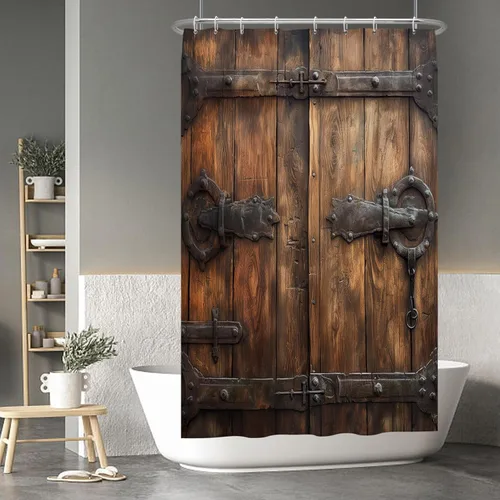 Miniatura 115 de Baocicoo - Cortina de ducha de abeja de miel, diseño de abeja de caricaturas, pista voladora, rústica, floral, para baño, decoración de bañera