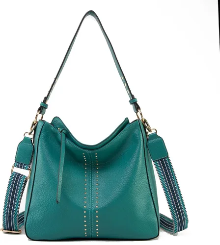 Miniatura 20 de Montana West - Bolsas hobo medianas para mujer, con asa superior, bandolera, bolso cruzado, bolsa de mano tipo cubo