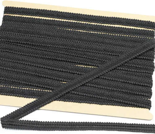 Miniatura 18 de Gimp - Cinta trenzada de poliéster de 12 yardas y 0.472 in de ancho, ciempiés de ancho, para costura, manualidades, ropa, cortinas, accesorios