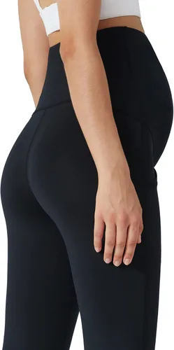 Miniatura 5 de POSHDIVAH Pantalones de yoga de maternidad para mujer, para trabajo, descanso, elásticos, corte de bota, pantalones acampanados para embarazo