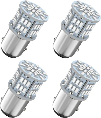 Miniatura 8 de Bombilla LED 1157 color amarillo ámbar, 12V-24V 1157 7528 2357 2057 BAY15D Bombilla LED de repuesto para luz de freno, luz trasera para automóvil