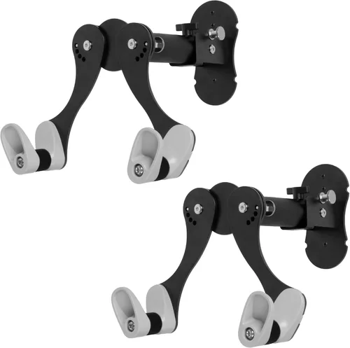CyclingDeal Soporte de pared para bicicleta, ajustable, extensible y plegable, organizador horizontal para almacenamiento en interiores, gancho para