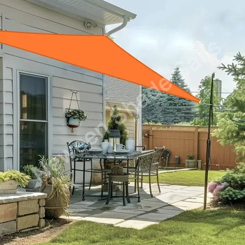 Miniatura 31 de Neween Toldo Vela, 6'7'' x 6'7'' x 6'7'' Toldo Vela Triangular Impermeable para Patio Jardín Terraza Cubierta Pérgola Exterior Toldo Vela 98% Arena