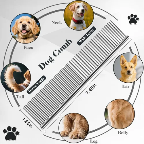 Miniatura 4 de 2 cepillos deslizantes para perros y peines de mascotas, cepillo profesional de aseo para perros (Goldendoodles, caniches, labradoodles)
