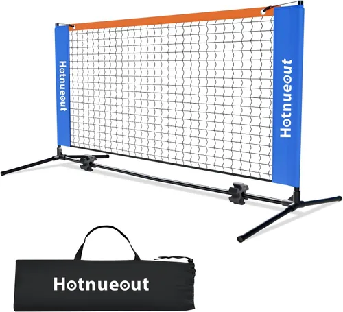 Miniatura 11 de Juego de pickleball con red y paletas de 5 pies de ancho para interiores, mini bola de pepinillo portátil, red de práctica de equipo pequeño, red
