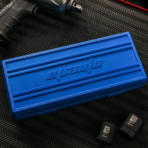 Miniatura 5 de EPAuto Juego de dados de impacto SAE poco profundos de 1/2 pulgada, CRV, 6 puntos, 14 dados