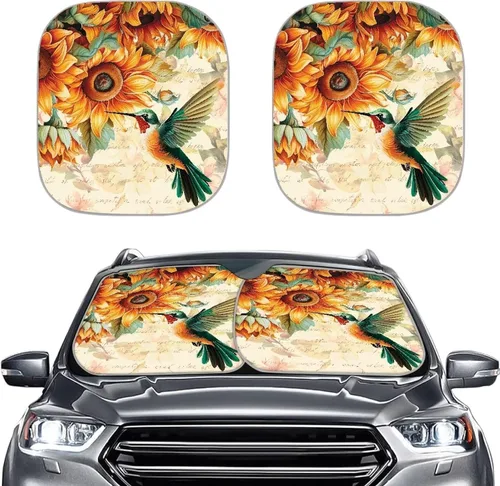 Miniatura 32 de Parasoles personalizados para parabrisas de automóvil, añade tu propia foto, juego de 2 parasoles para parabrisas de automóvil, ajuste universal