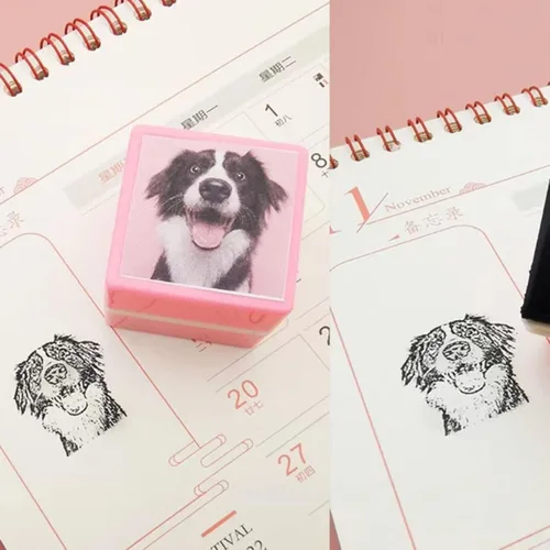 Miniatura 11 de Sello personalizado para retratos de mascotas, retratos de animales personalizados, sello de retrato de mascotas personalizado, sello de retrato