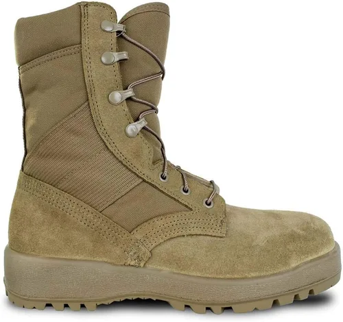 Miniatura 2 de MCRAE Mil-Spec Hot Weather Steel-Toe ASTM F2412-11 y F2413-11, suela de goma Vibram Sierra, resistente al aceite, ácido y antideslizante, botas