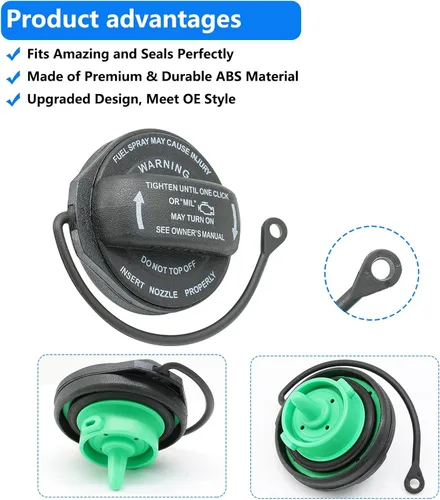 Miniatura 5 de Tapa de combustible compatible con Volkswagen - 3C0-201-550-N para CC, Eos, Passat, Tiguan, Limited Reemplaza la tapa del tanque de gasolina