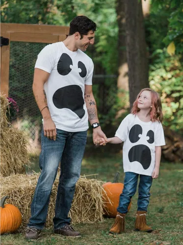 Miniatura 5 de Cara de fantasma tonta Camiseta unisex espeluznante de Halloween con cara de ghoul