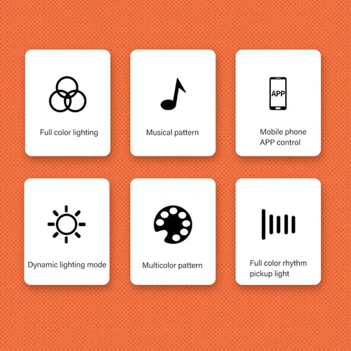 Miniatura 2 de Luces interiores para automóvil, 2 lámparas magnéticas de ritmo RGB, 32 bits que cambian de color, control de aplicación, luz de ritmo LED de música
