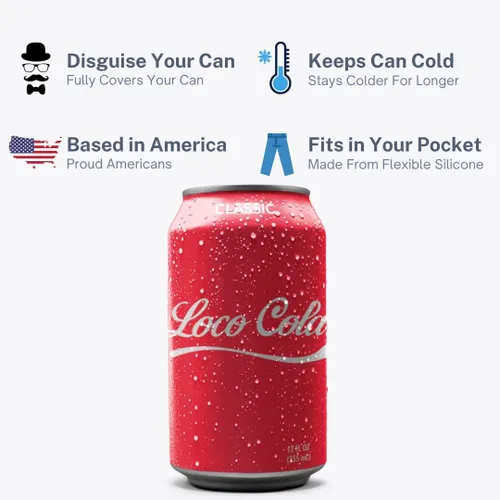 Miniatura 2 de Beersy - Funda de silicón para latas de cerveza, para cubrir una cerveza y que se vea como refresco, se adapta a latas de 12 onzas, disfraz